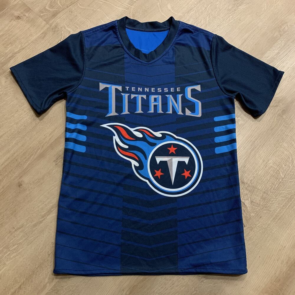 Tennessee Titans Reversible NFL Flag Football Jersey Youth Boys Medium Blue/Navy